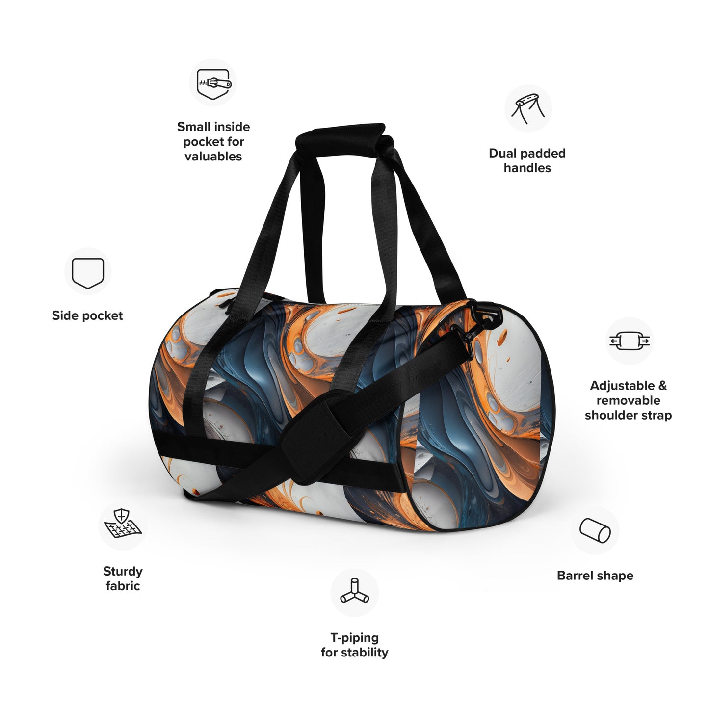 All-over print gym bag