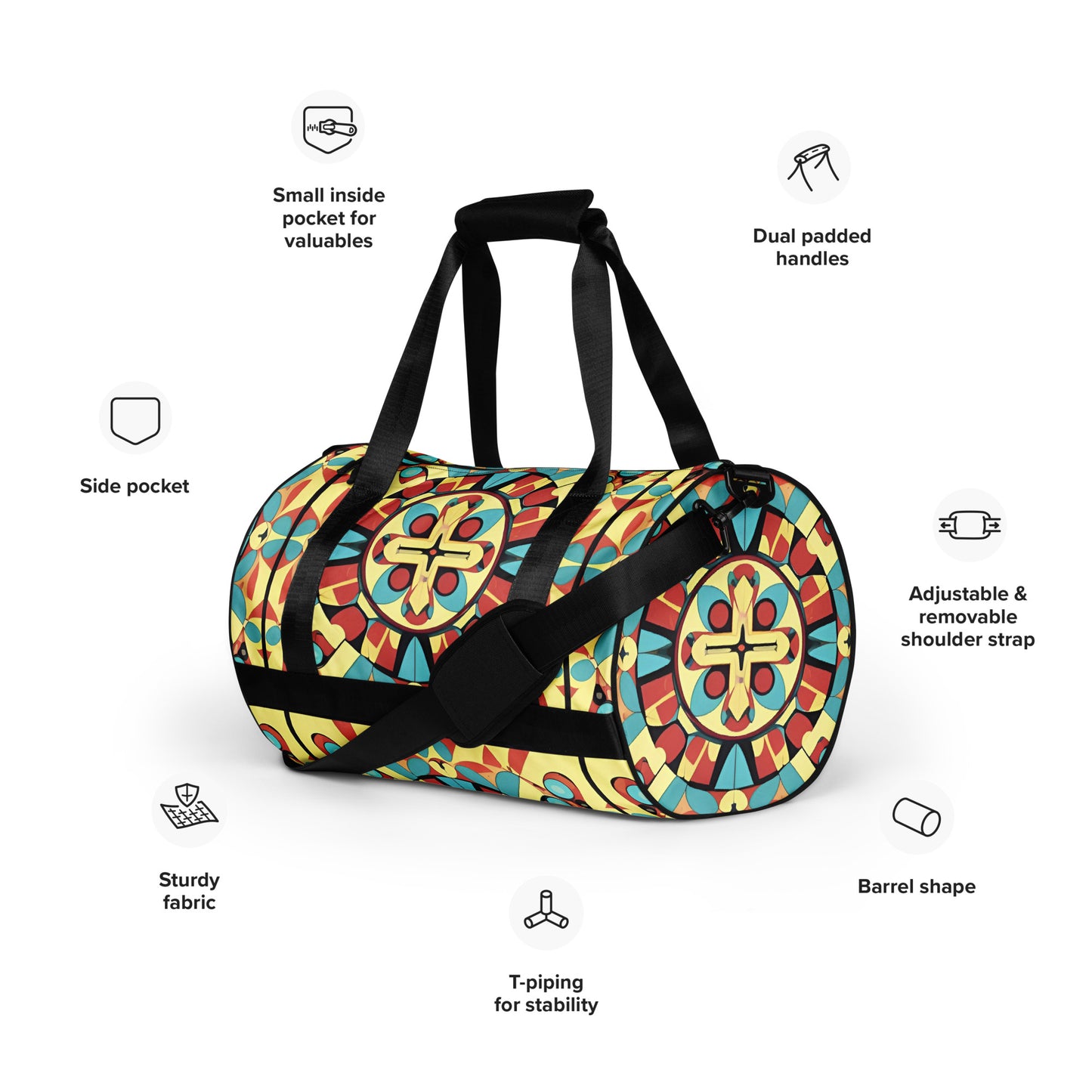 All-over print gym bag