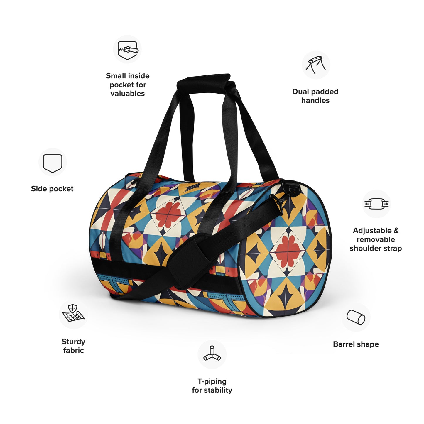 All-over print gym bag