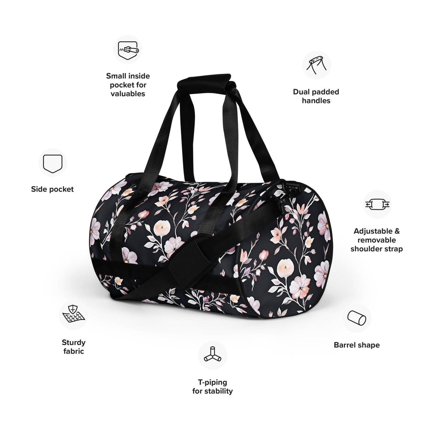 All-over print gym bag