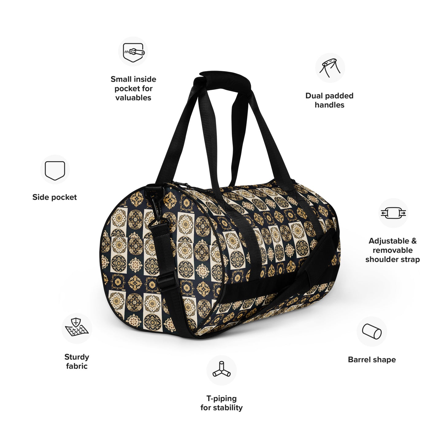 All-over print gym bag