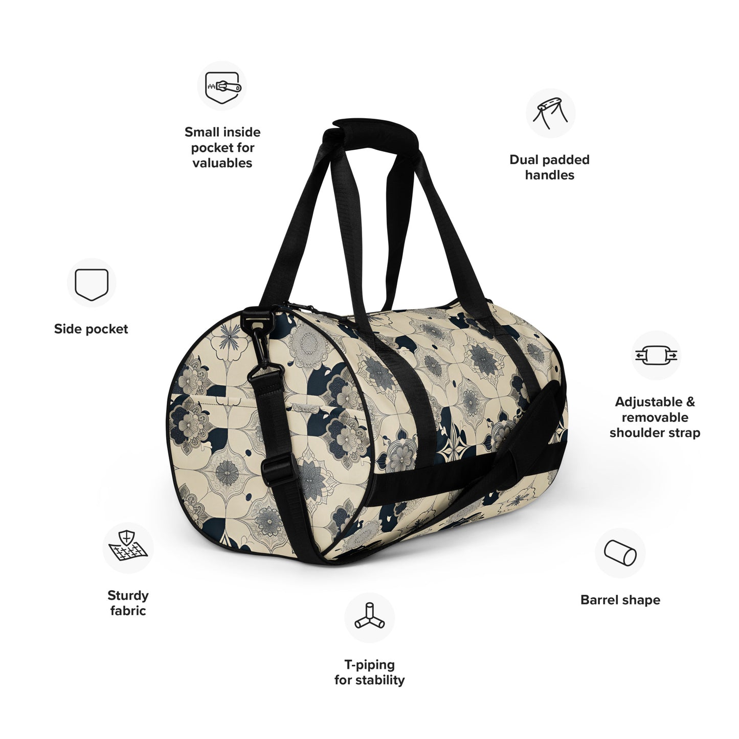 All-over print gym bag