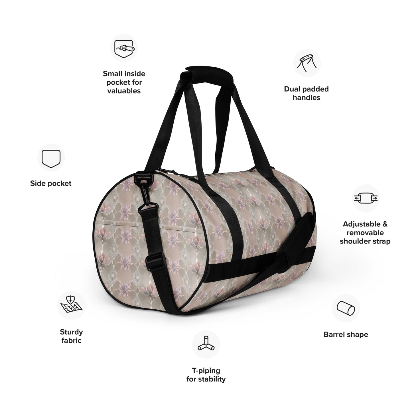 All-over print gym bag