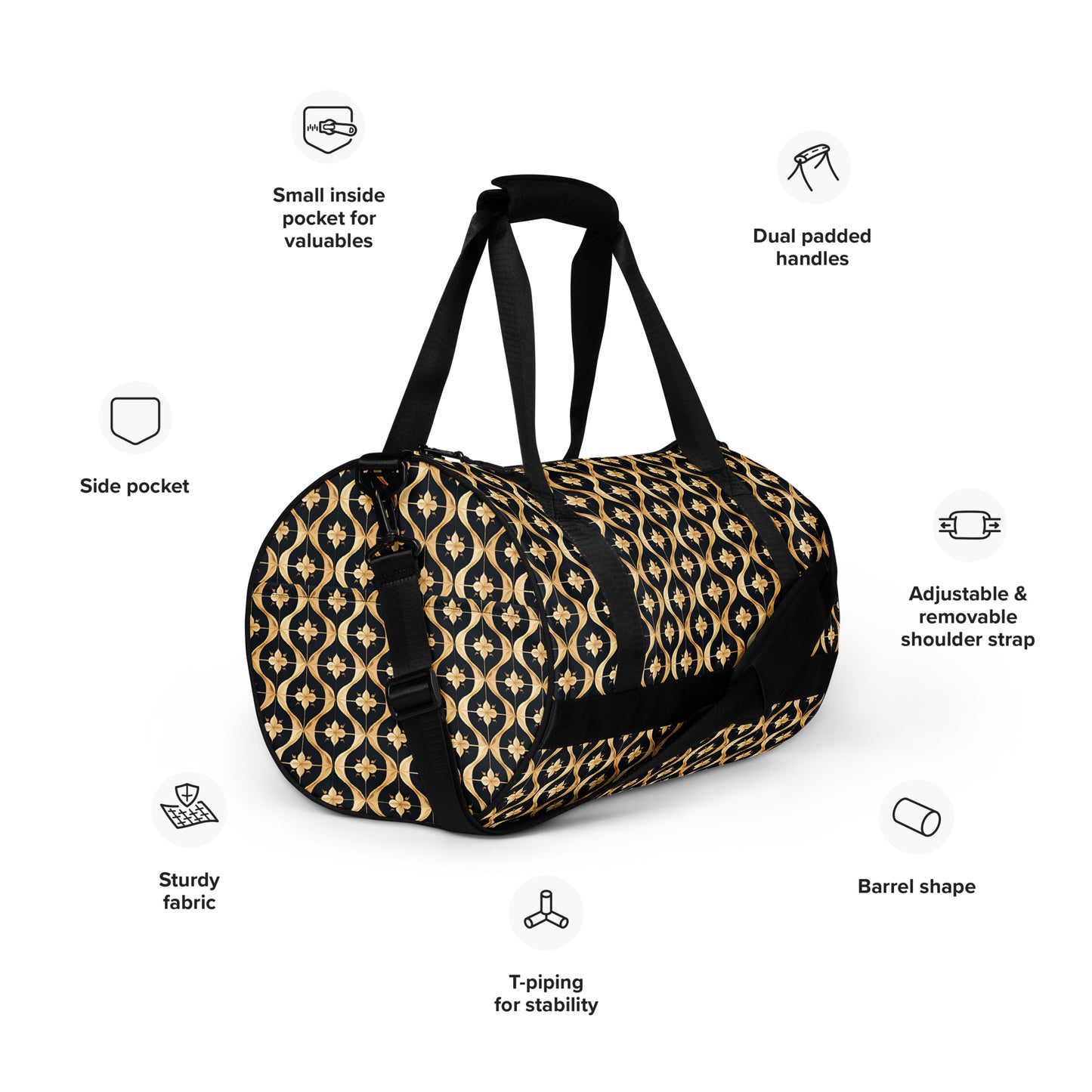 All-over print gym bag