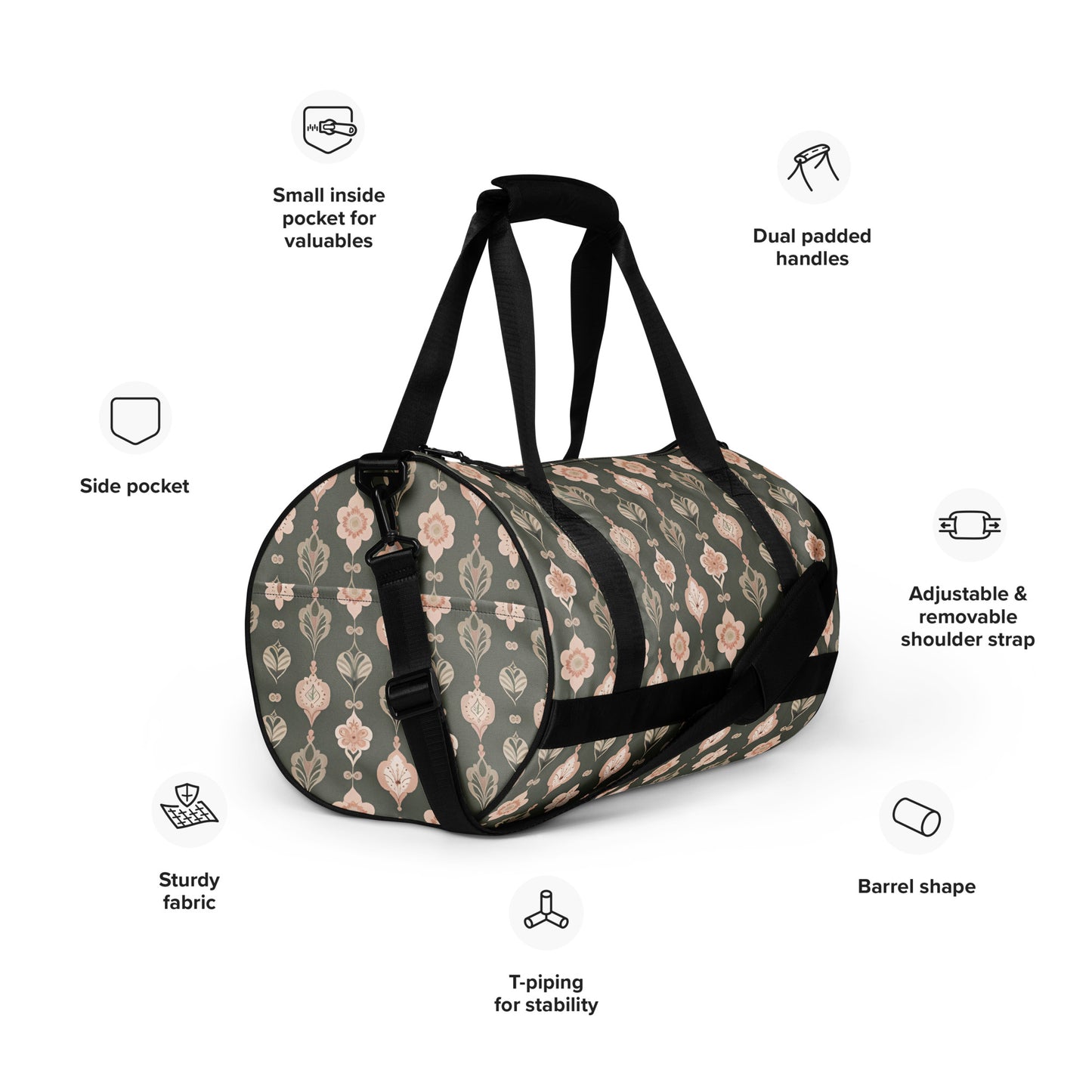 All-over print gym bag