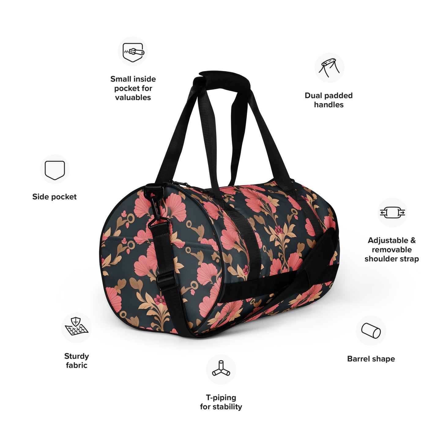 All-over print gym bag