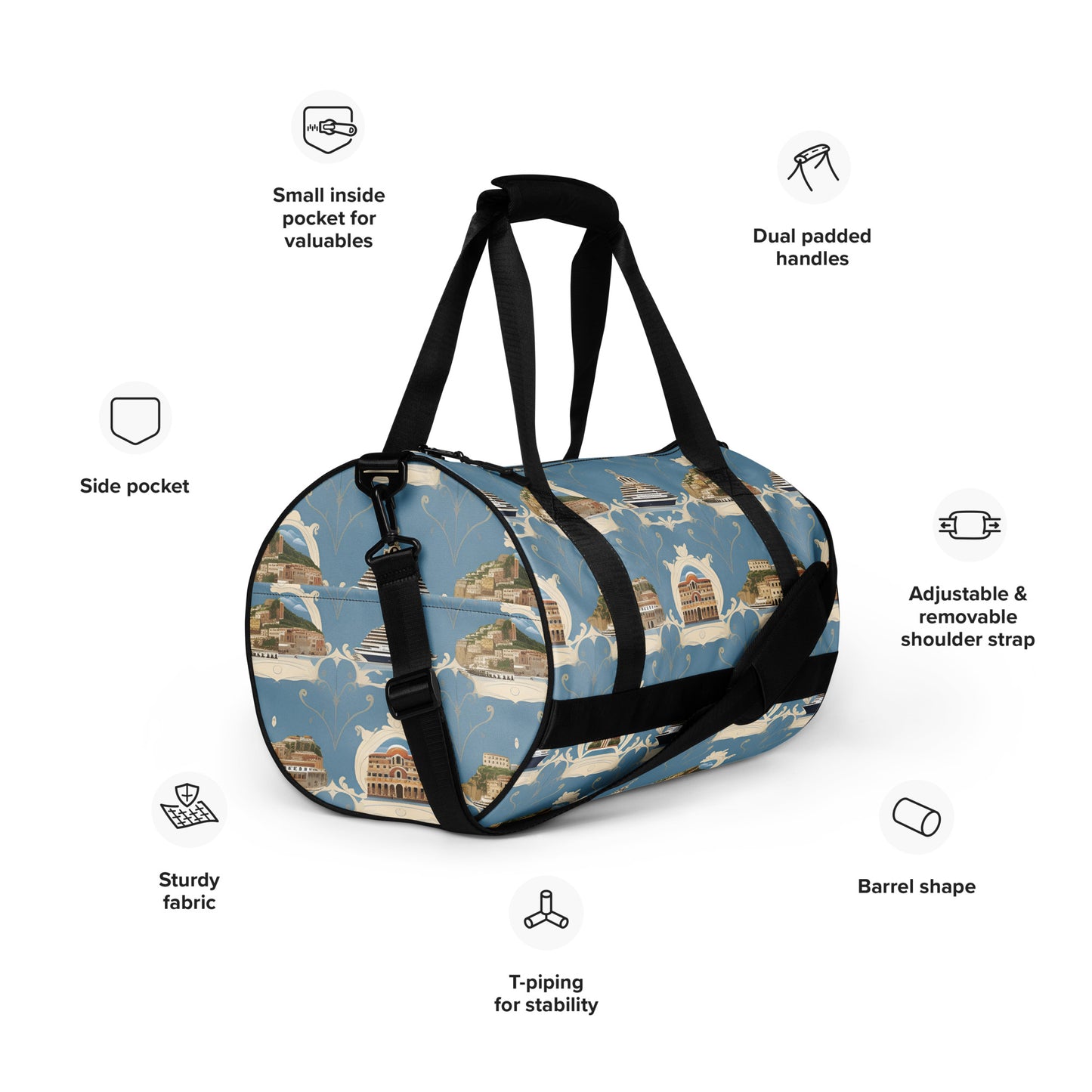 All-over print gym bag