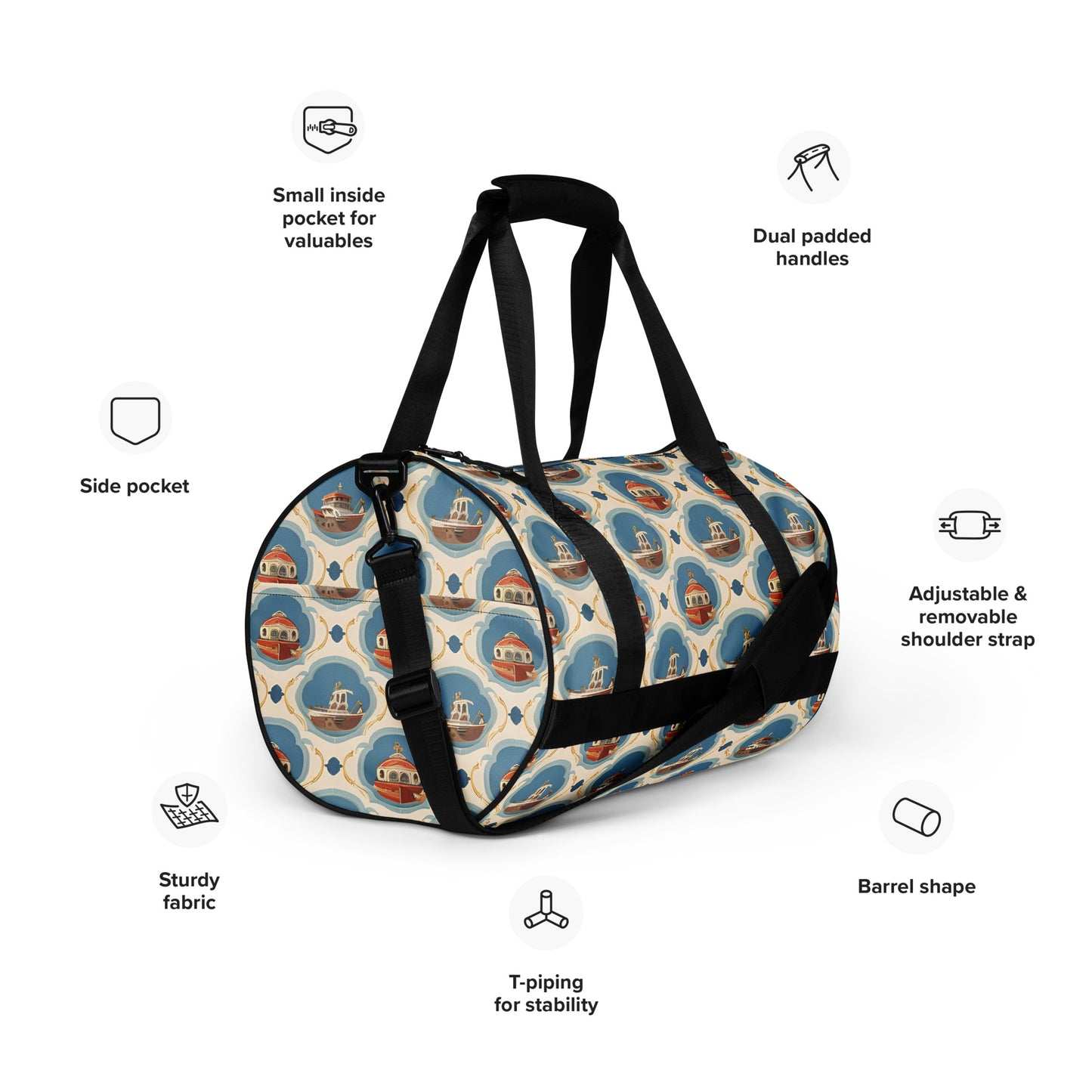 All-over print gym bag