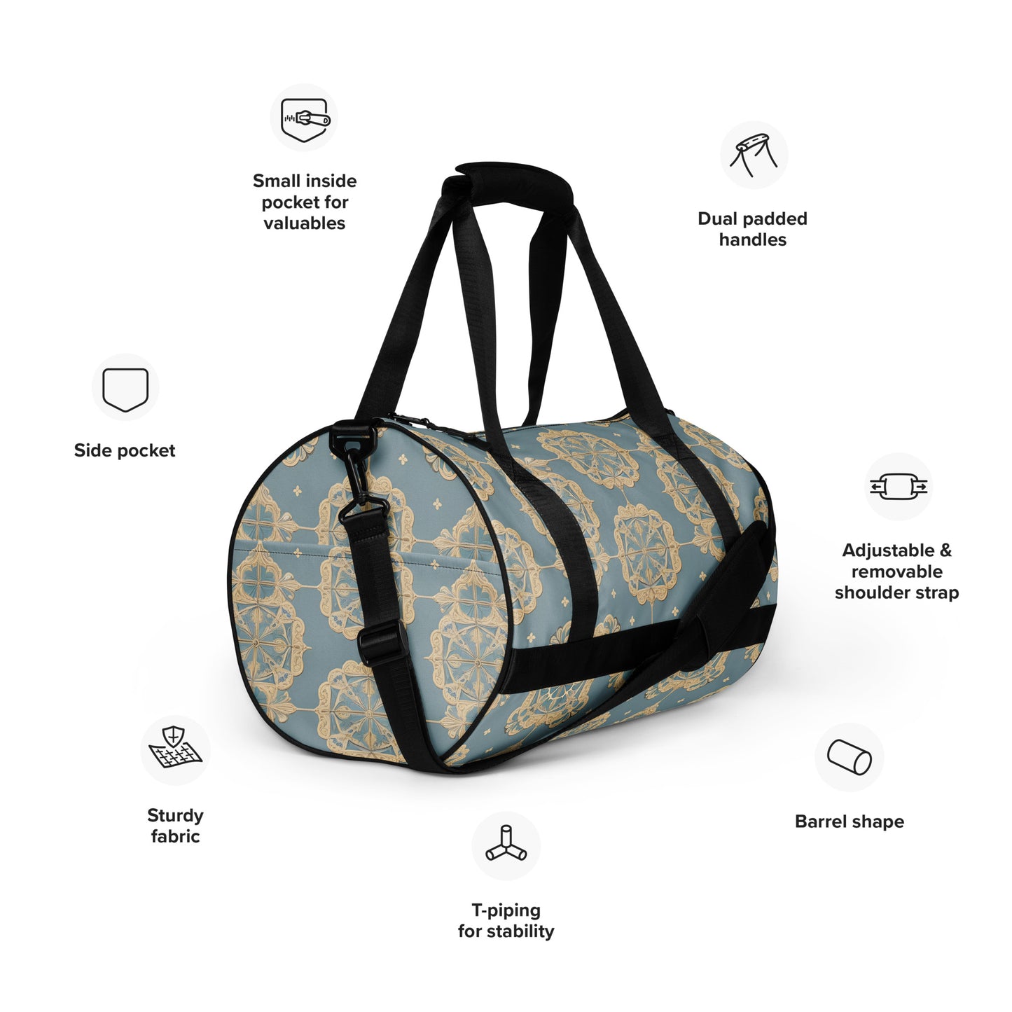 All-over print gym bag