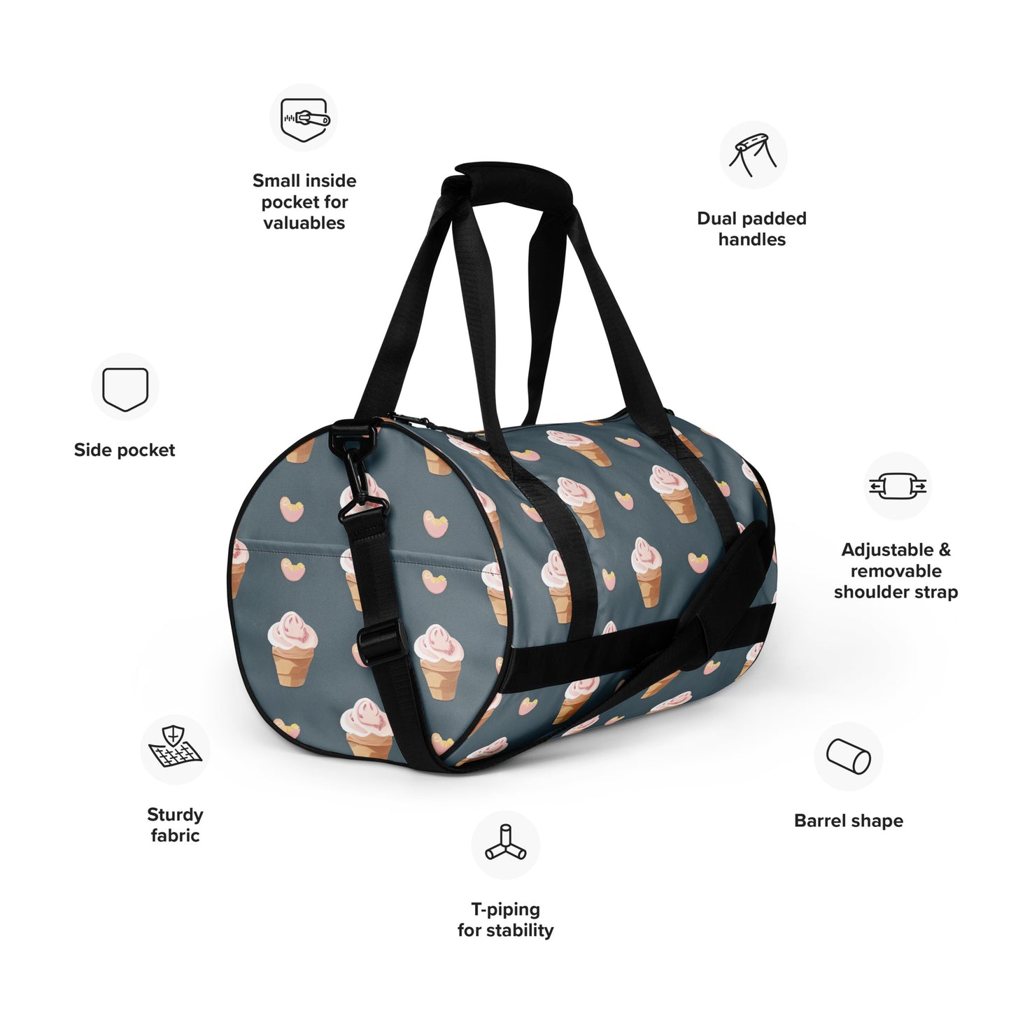 All-over print gym bag