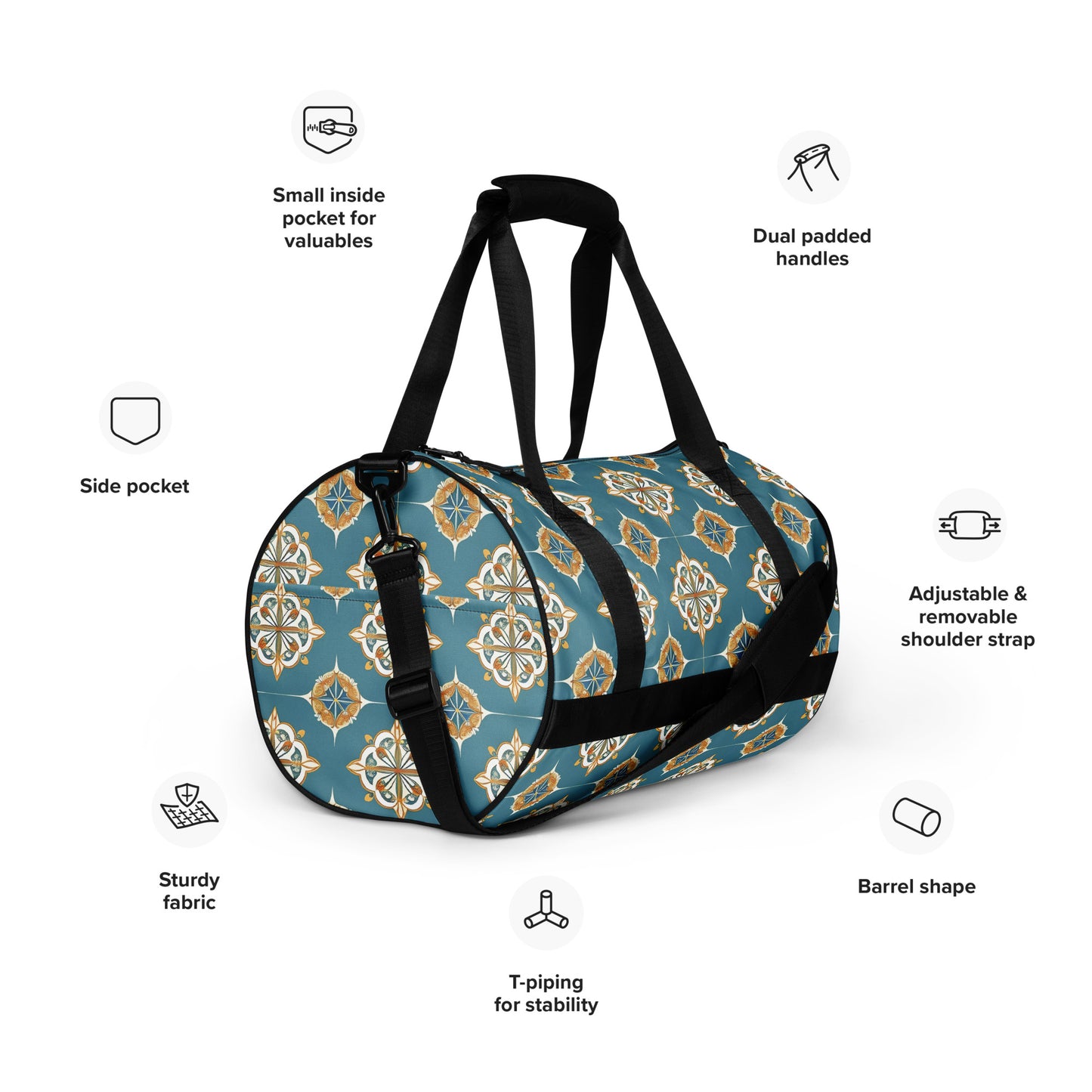 All-over print gym bag