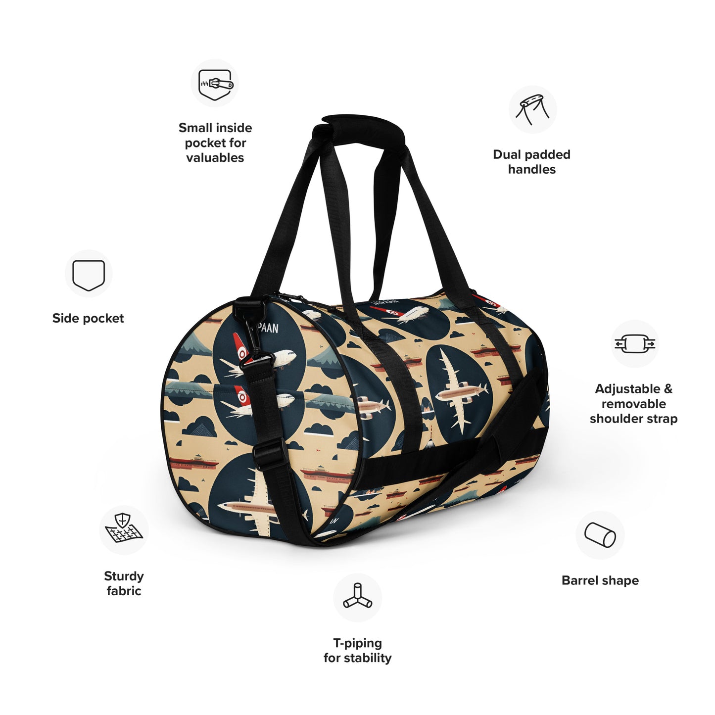 All-over print gym bag