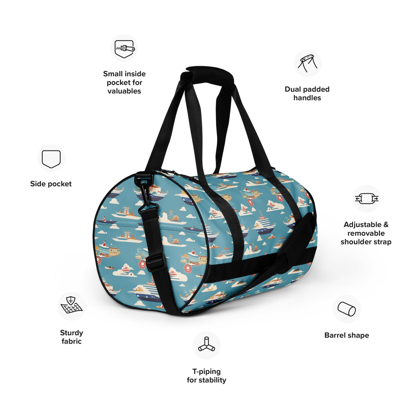 All-over print gym bag