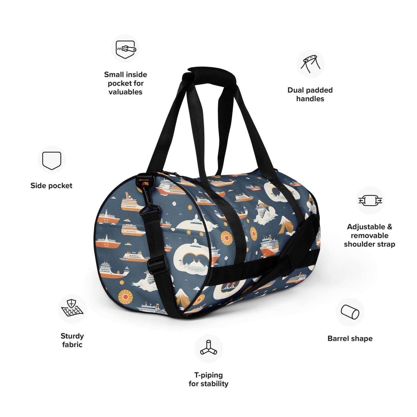 All-over print gym bag