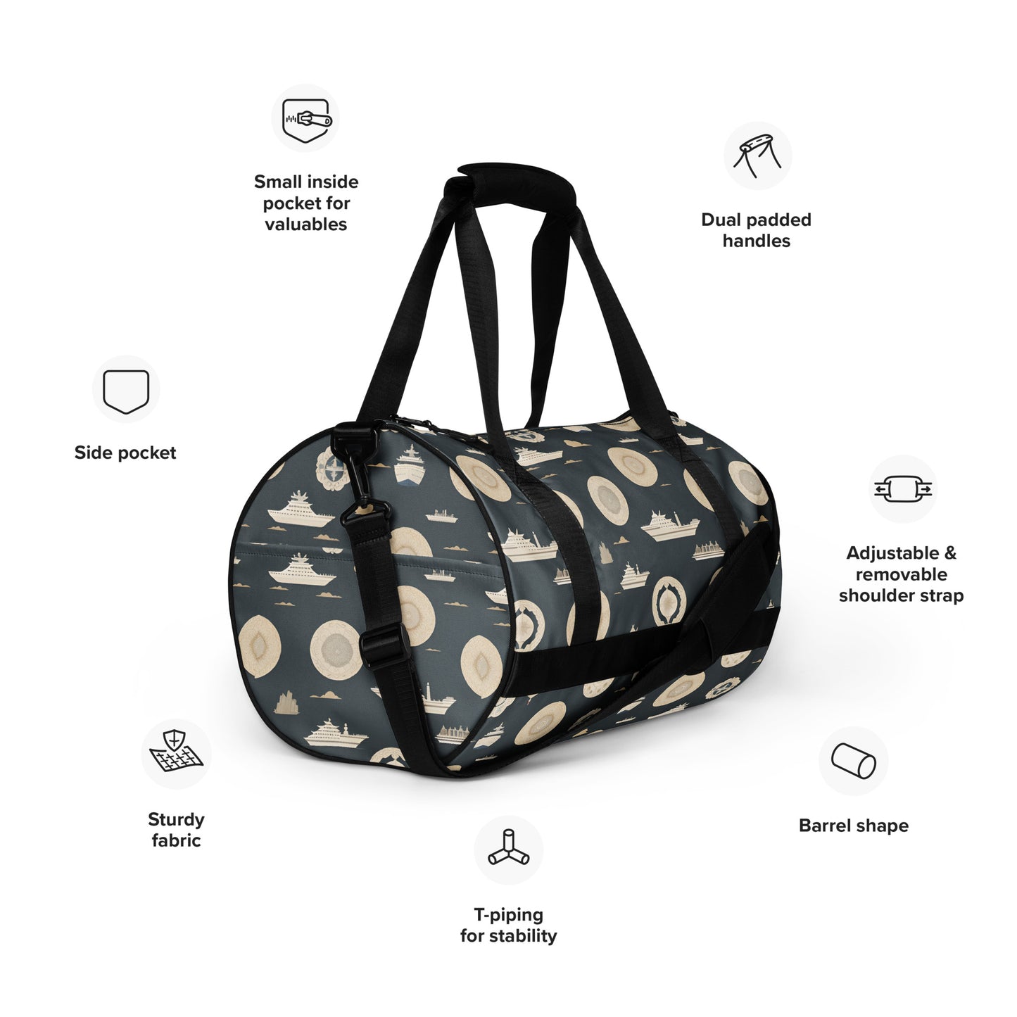 All-over print gym bag