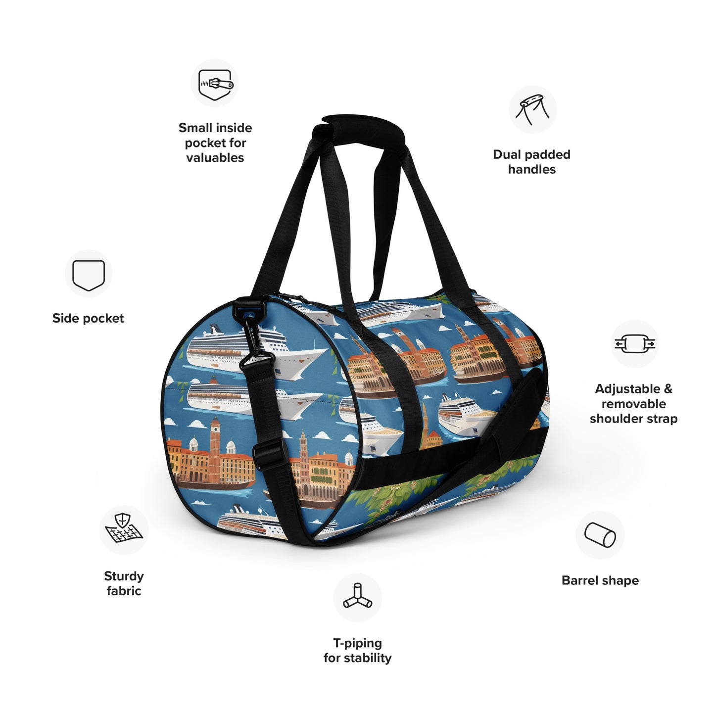 All-over print gym bag