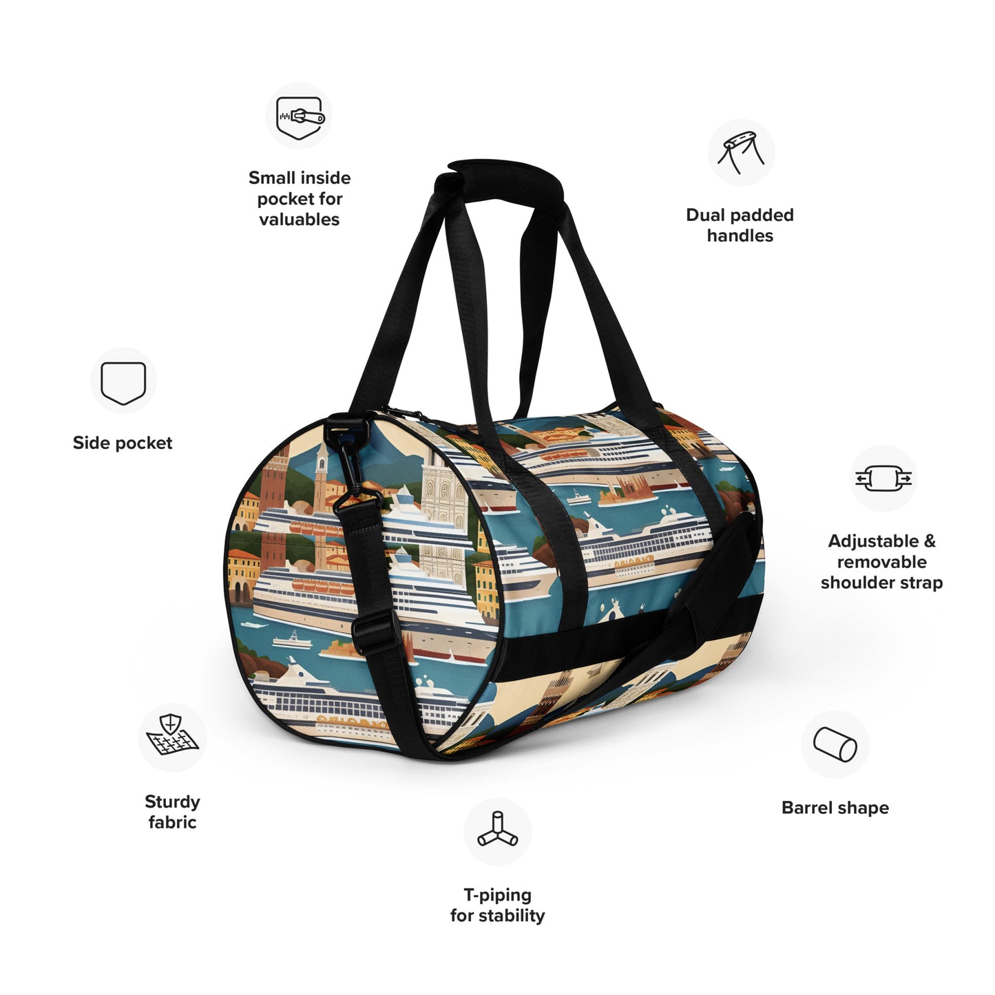 All-over print gym bag