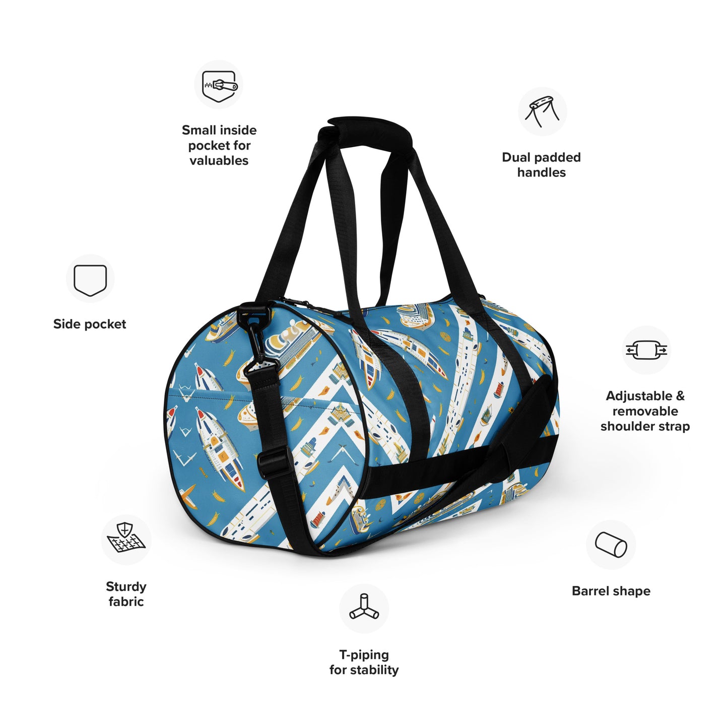 All-over print gym bag