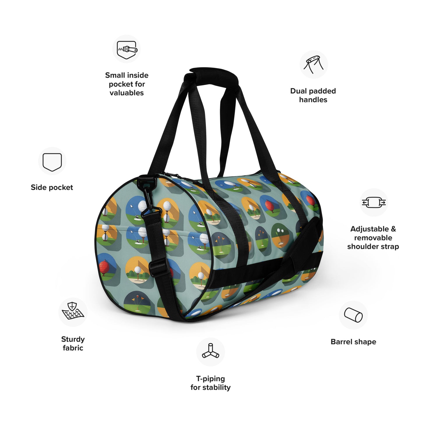 All-over print gym bag