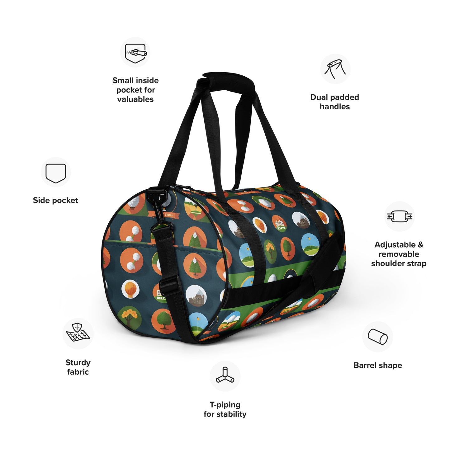 All-over print gym bag