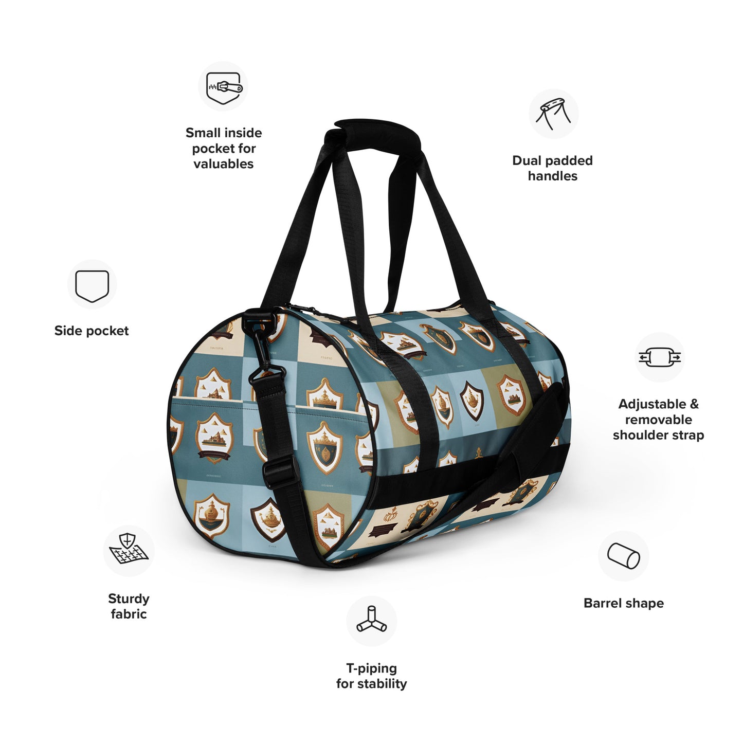 All-over print gym bag