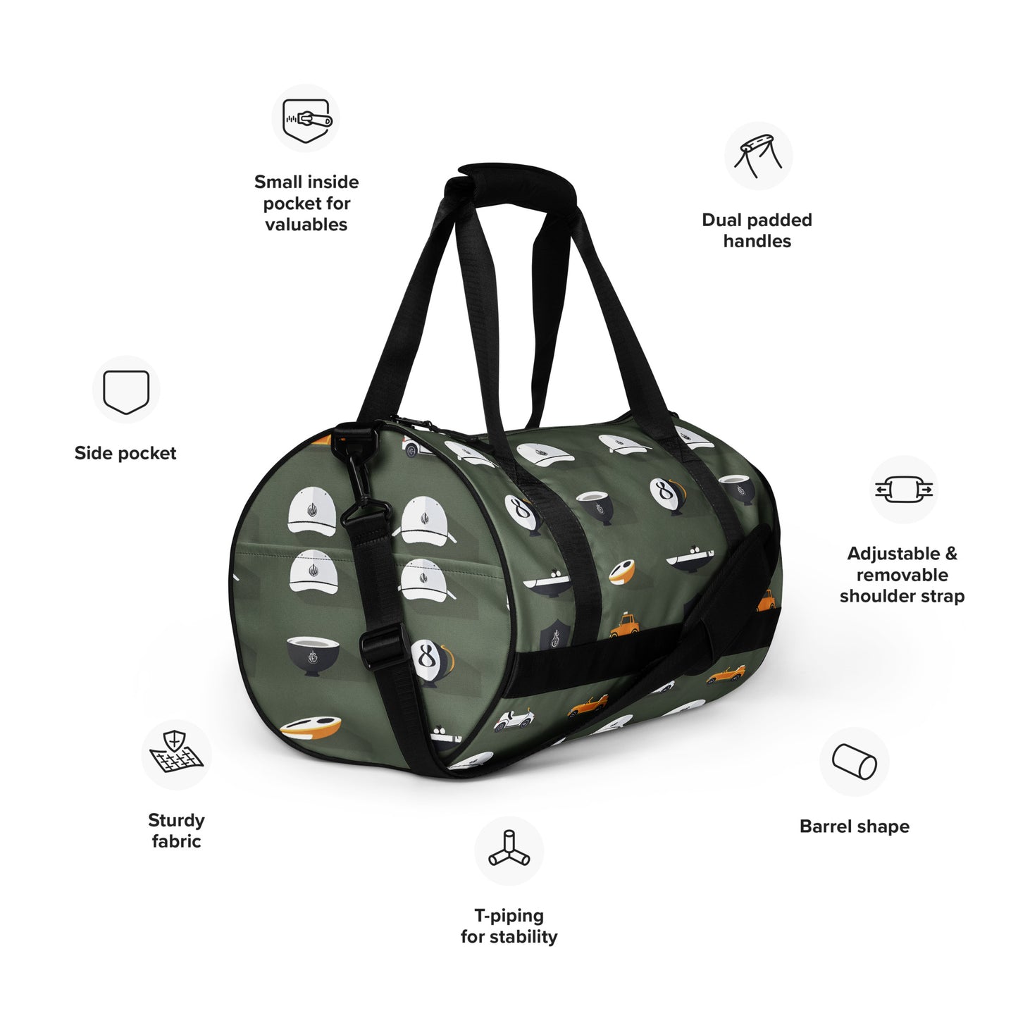 All-over print gym bag