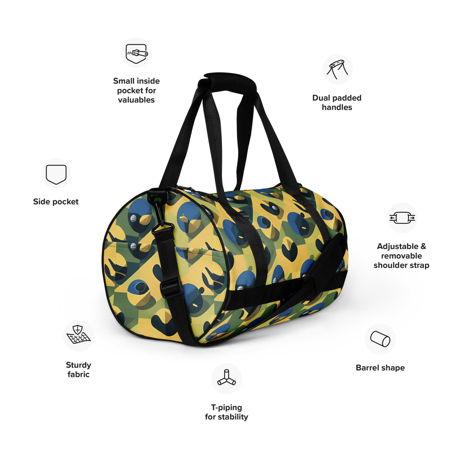 All-over print gym bag