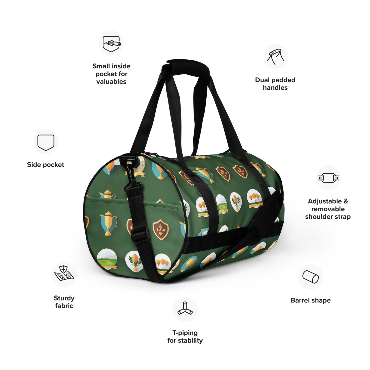 All-over print gym bag