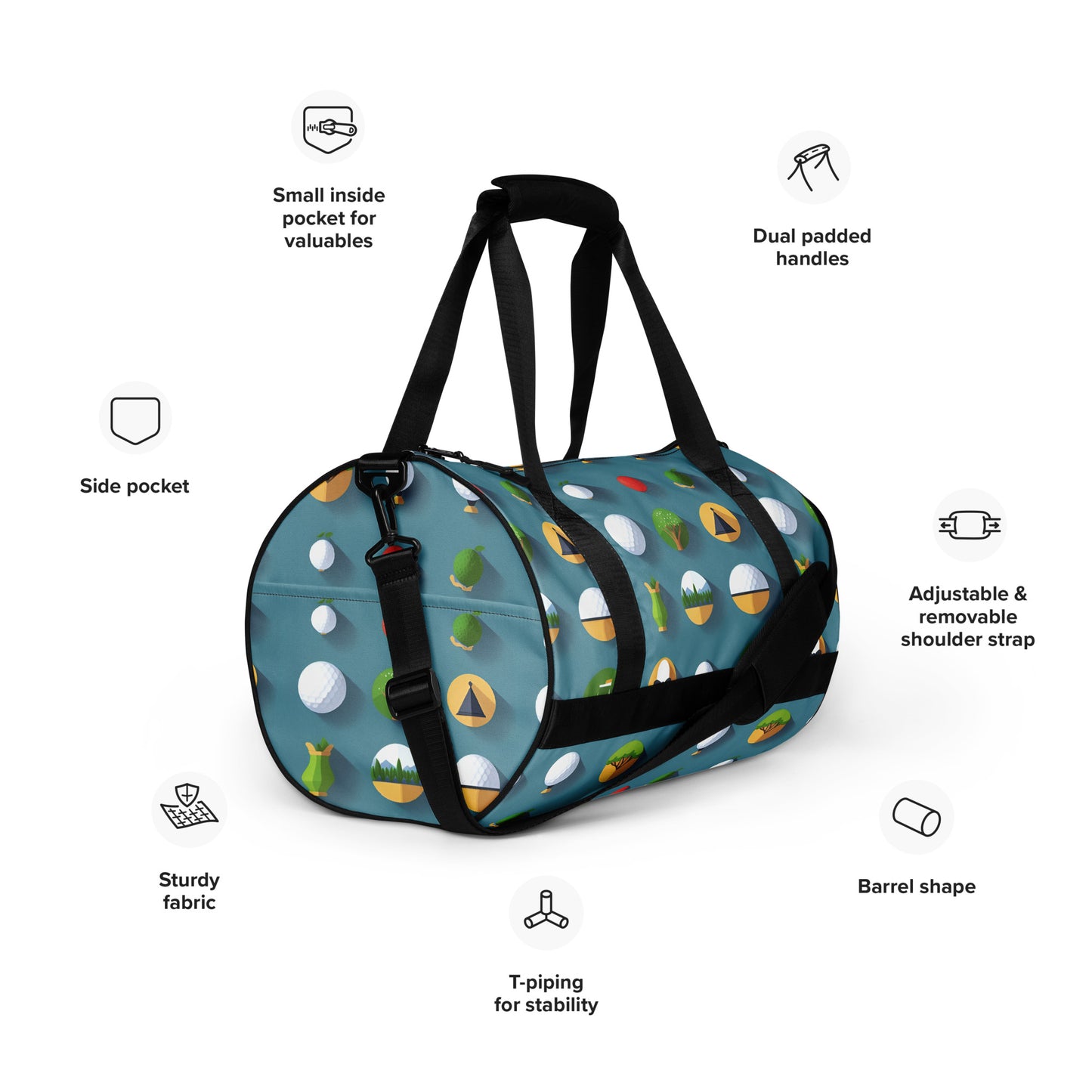 All-over print gym bag