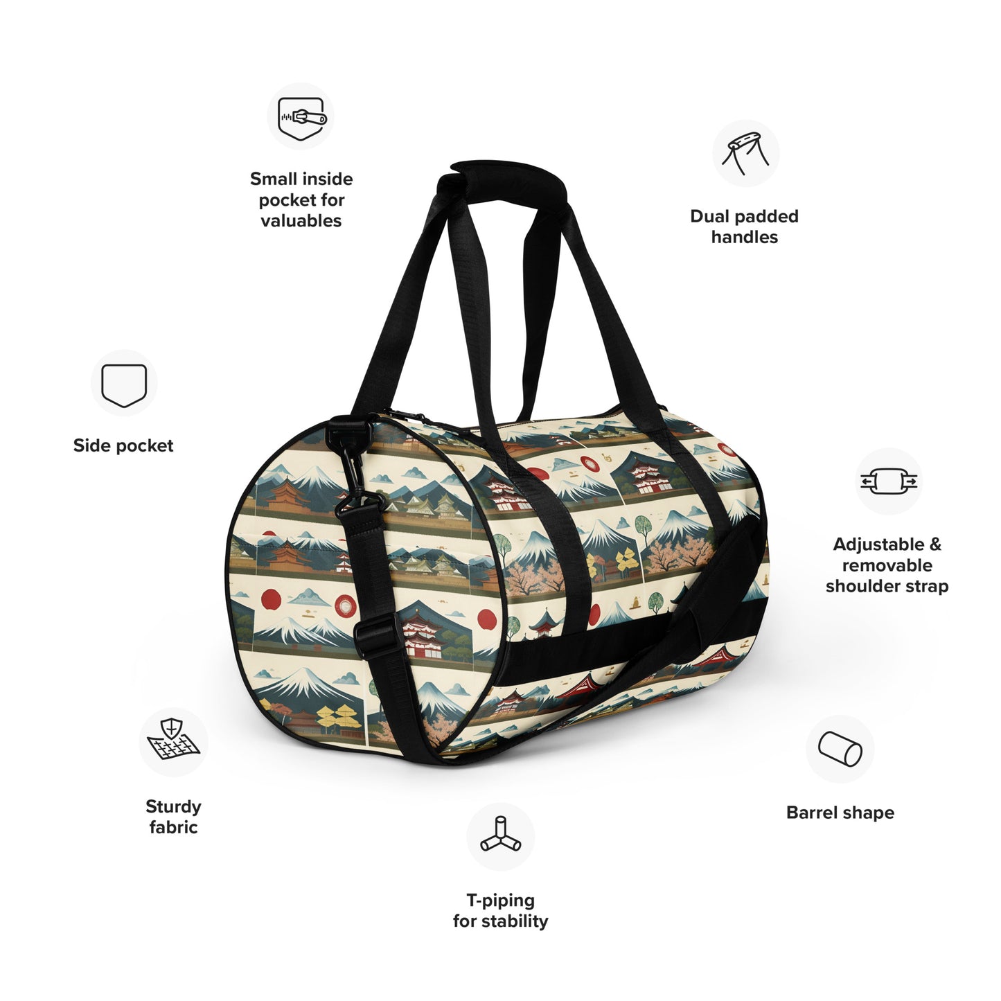 All-over print gym bag