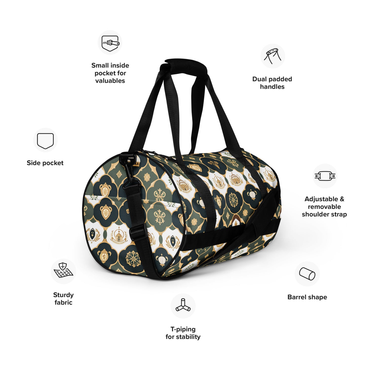 All-over print gym bag