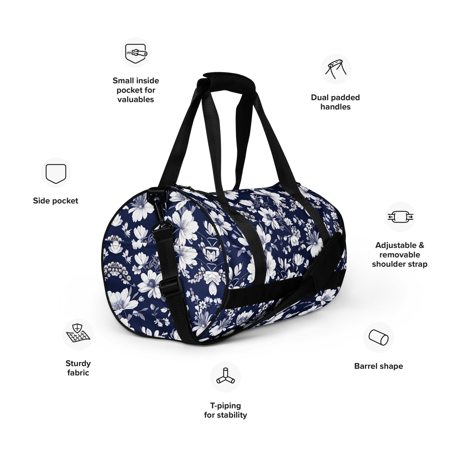 All-over print gym bag