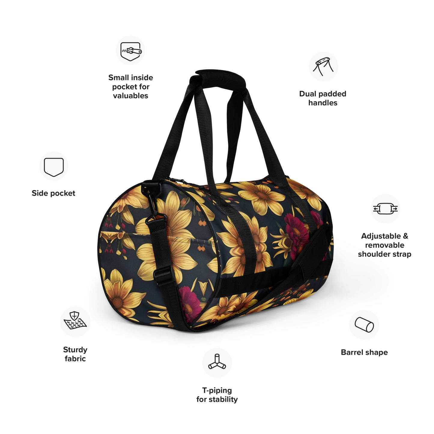 All-over print gym bag