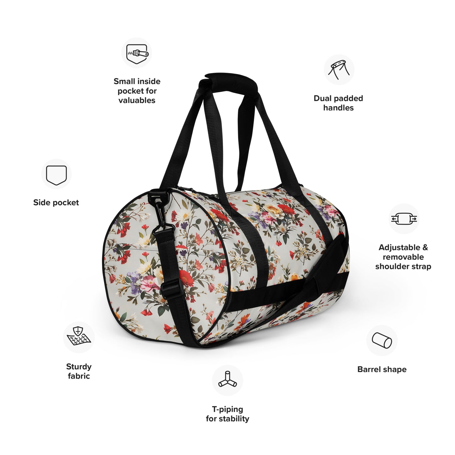 All-over print gym bag