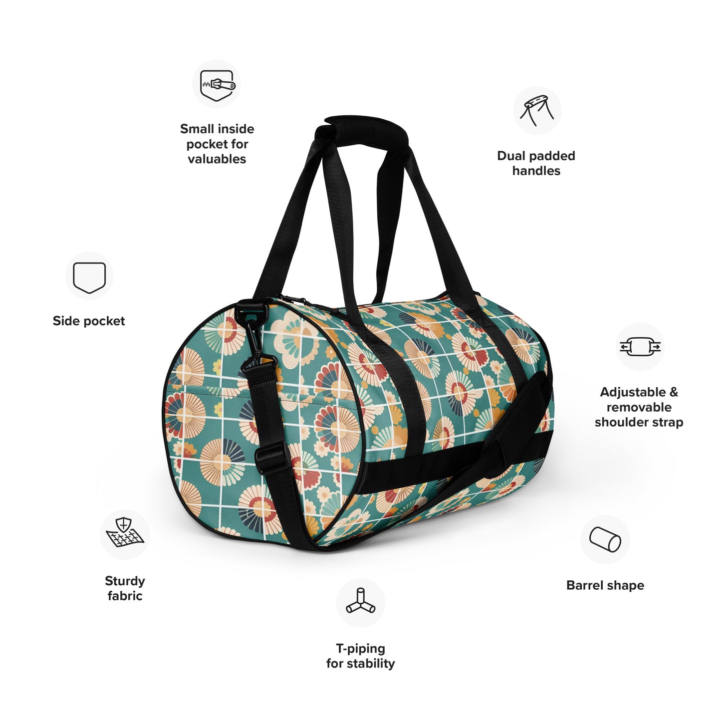 All-over print gym bag