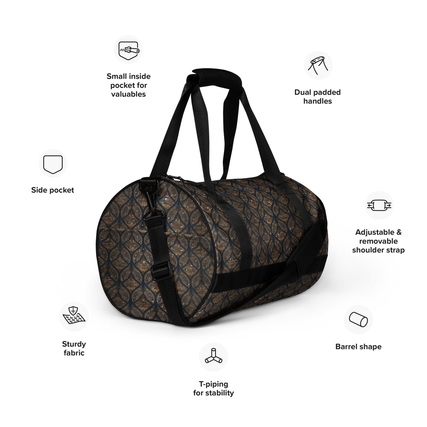 All-over print gym bag