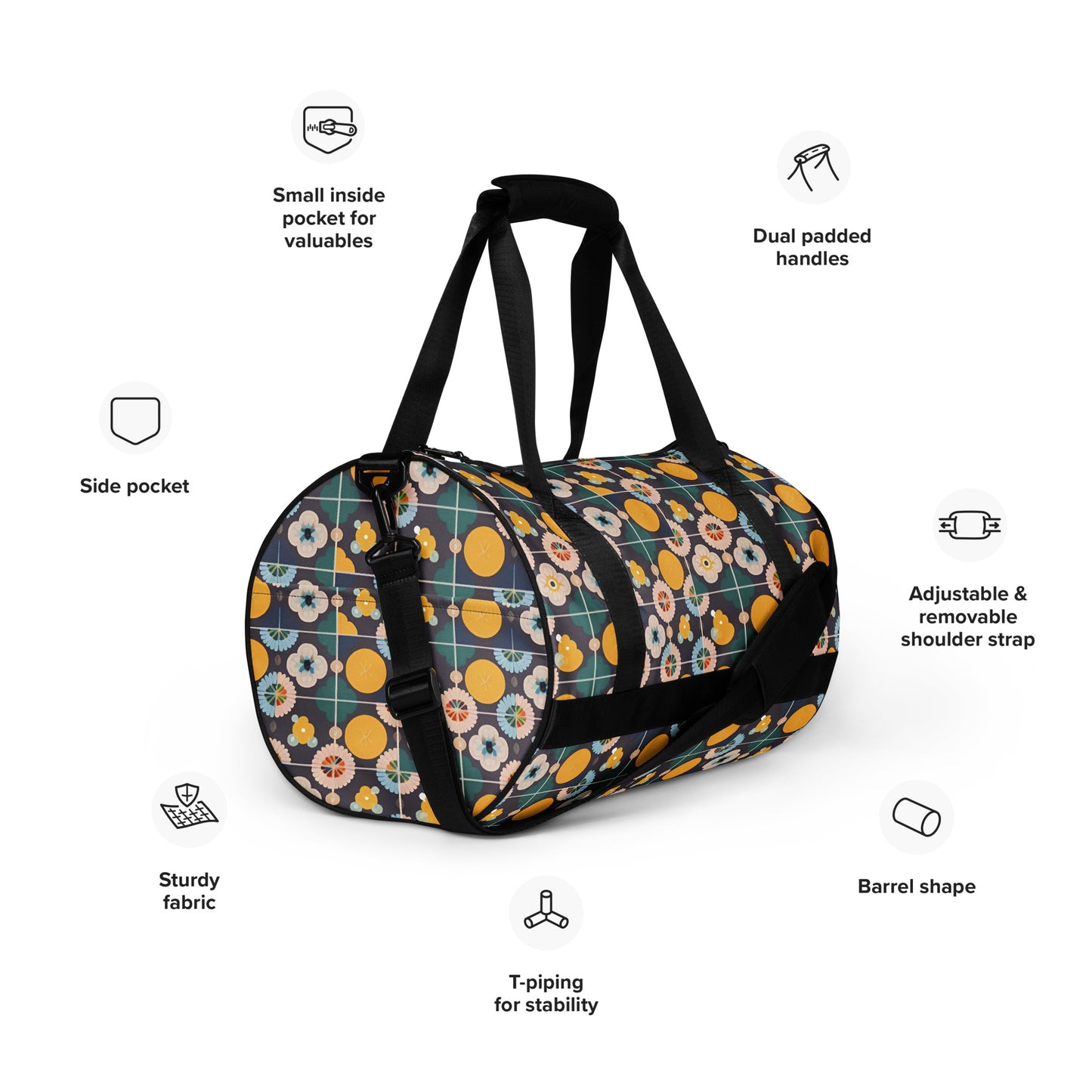 All-over print gym bag