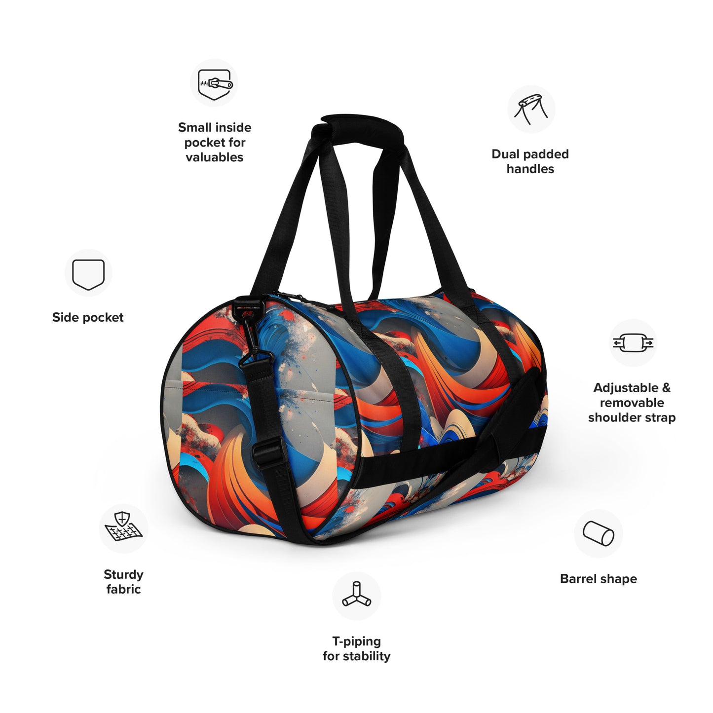 All-over print gym bag