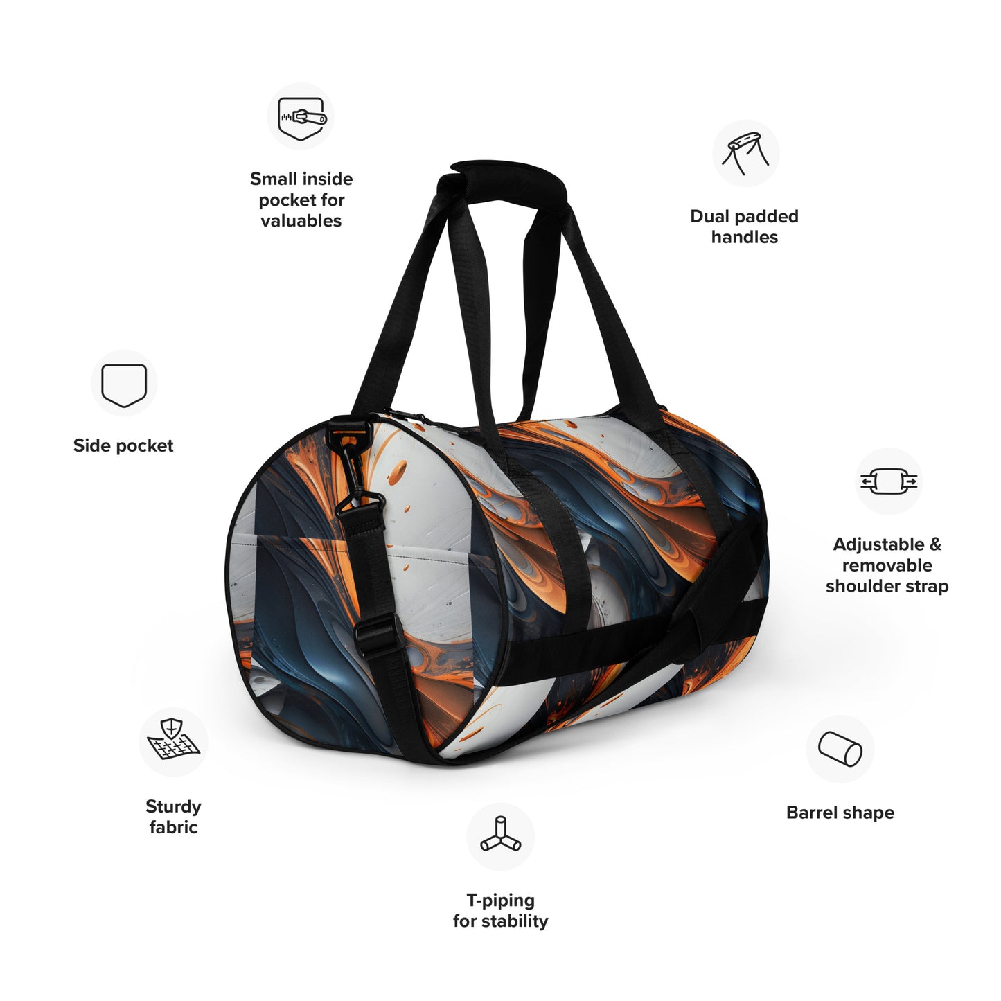 All-over print gym bag