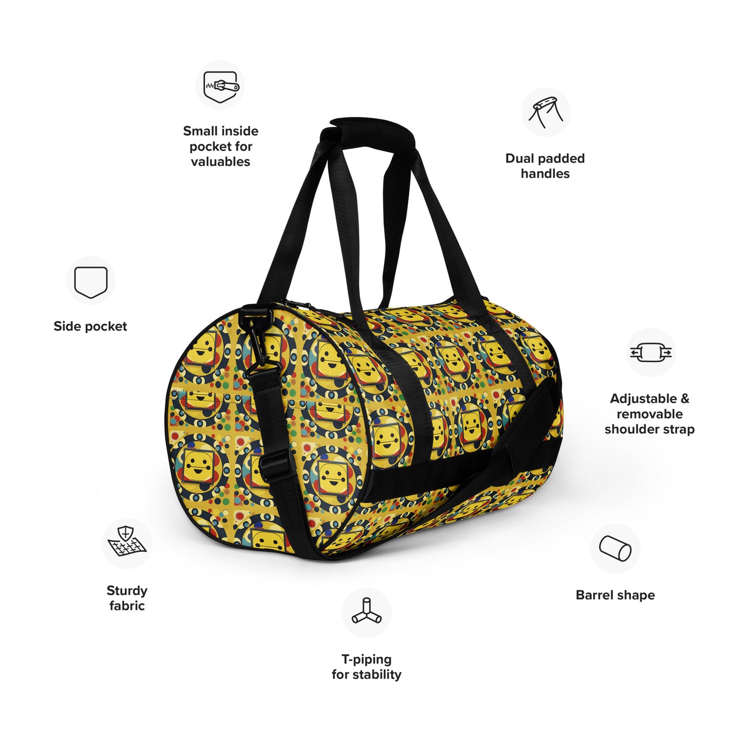 All-over print gym bag