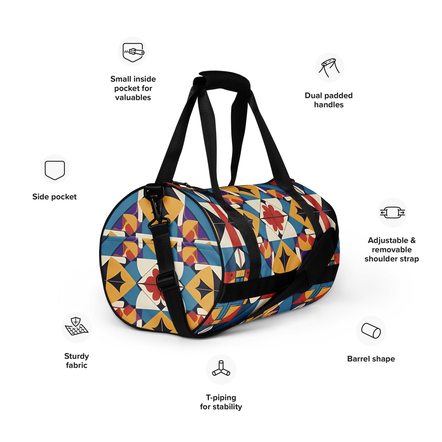 All-over print gym bag