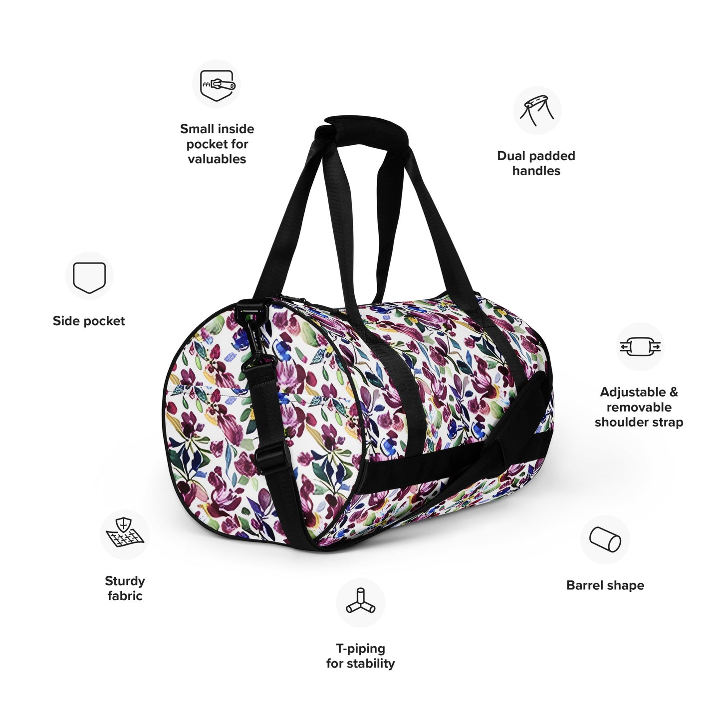 All-over print gym bag