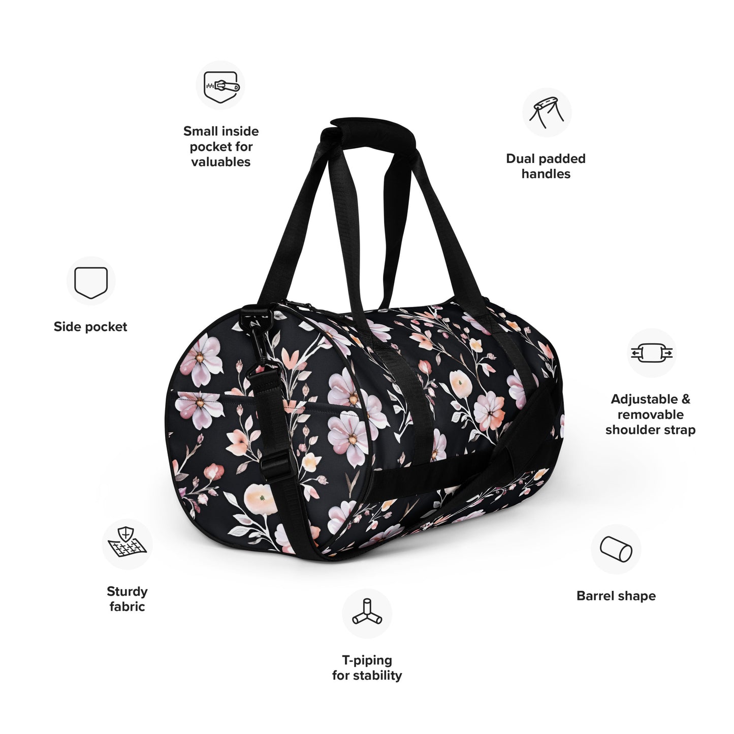 All-over print gym bag