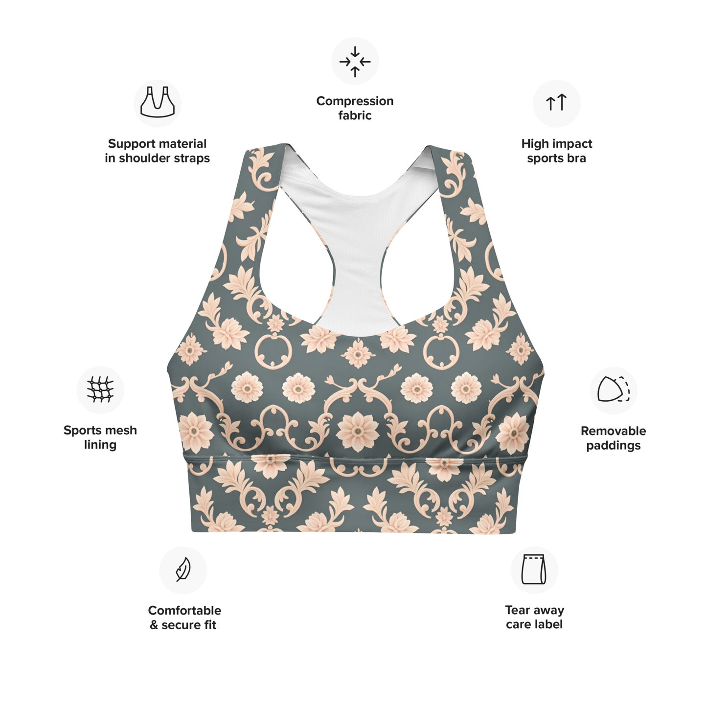 Longline sports bra