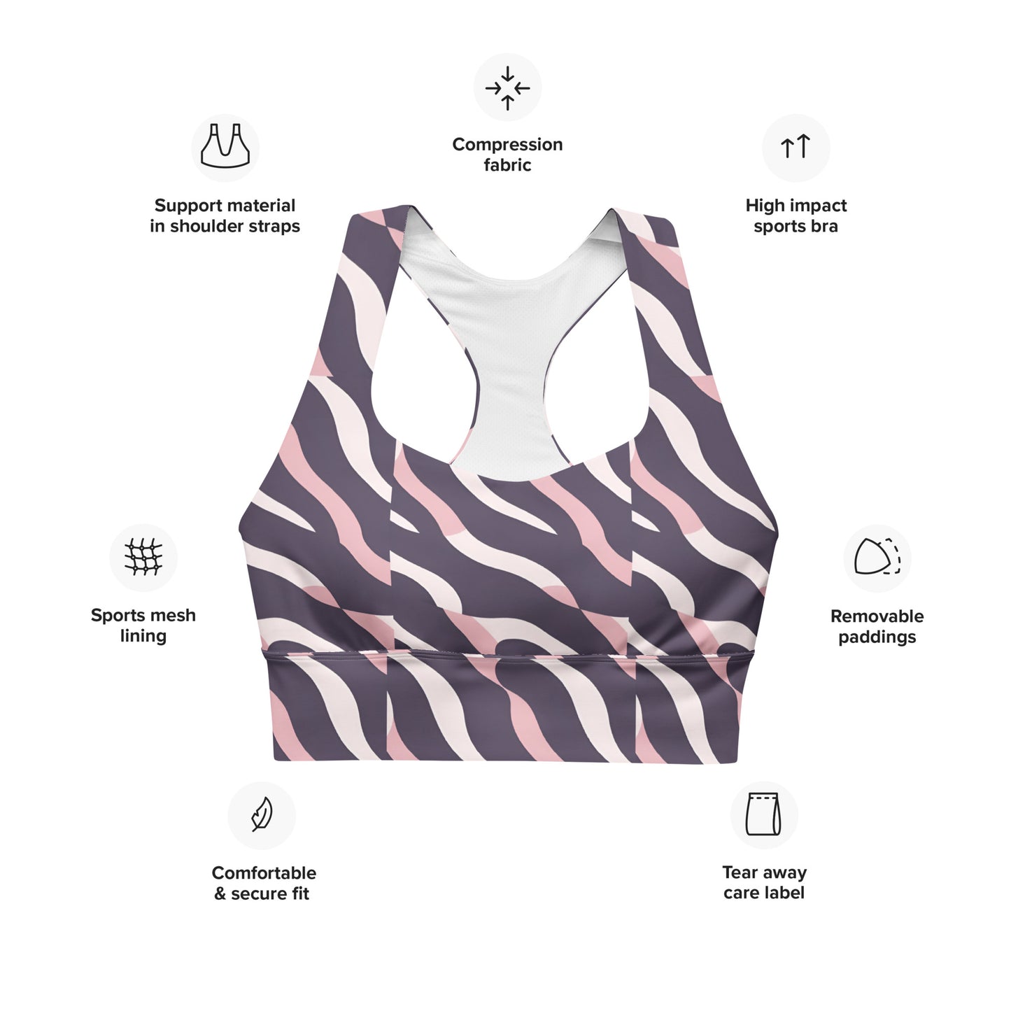 Longline sports bra