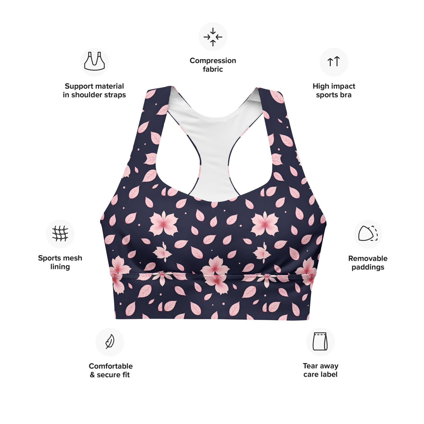 Longline sports bra