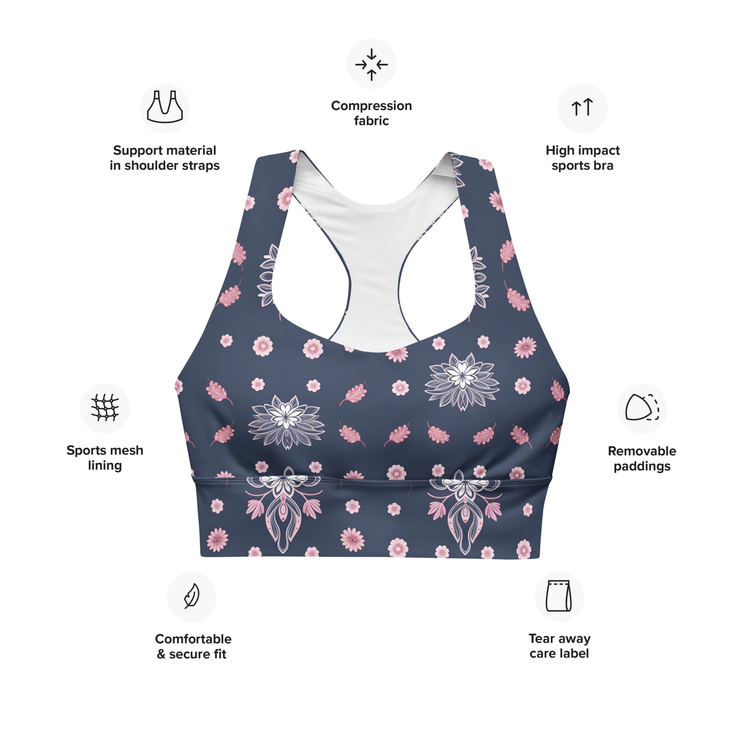 Longline sports bra