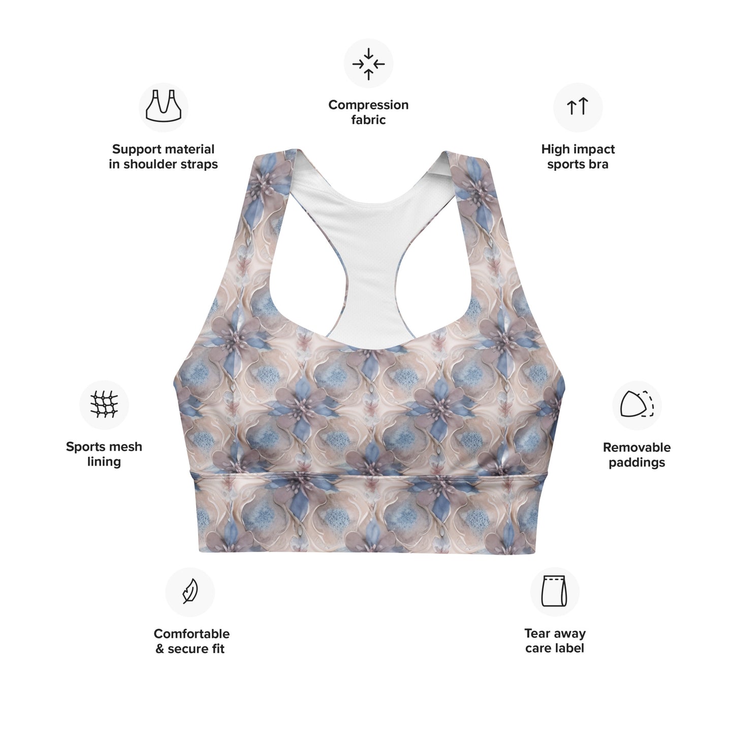 Longline sports bra