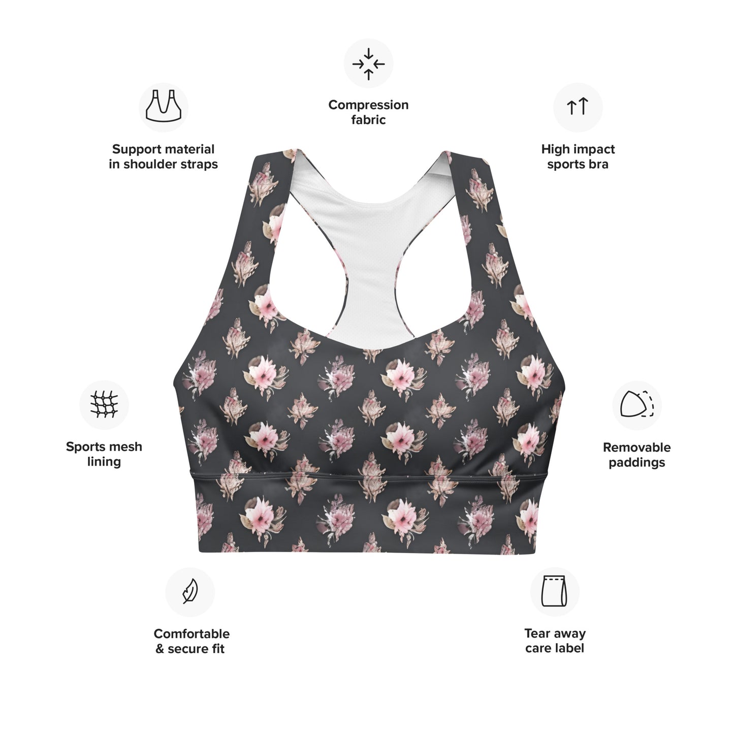 Longline sports bra