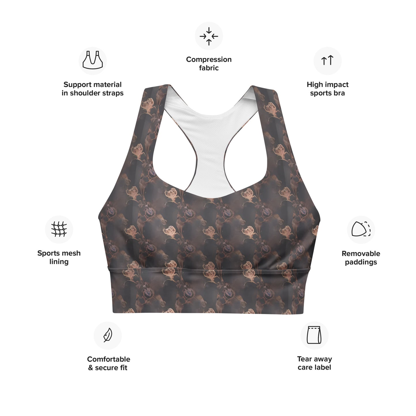 Longline sports bra